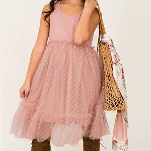 Charming Pink Polka Dot Kids Dress